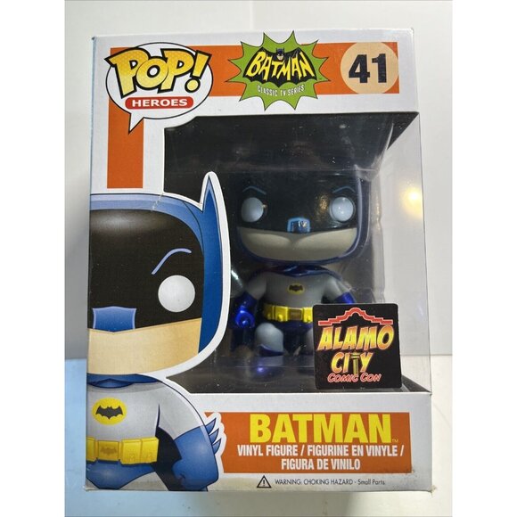 2013 Funko Pop Heroes Batman Adam West Metallic #41  Alamo City Comic Con + Free - Picture 1 of 6